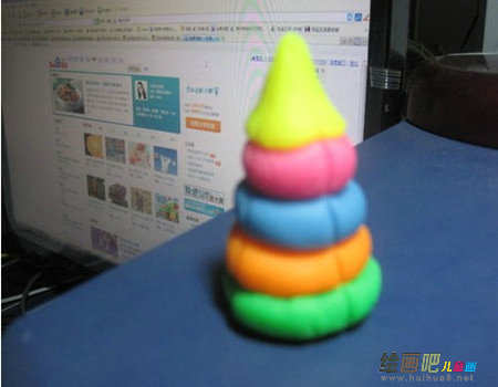 橡皮泥手工制作：橡皮泥塔
