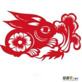 剪纸图案大全：兔子