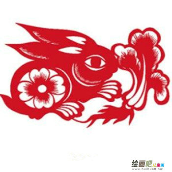 剪纸图案大全：兔子