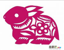 剪纸图案大全：小兔子