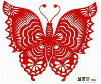 剪纸图案大全：大蝴蝶