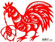 剪纸图案大全：公鸡