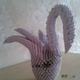 折纸大全：折纸三角插天鹅