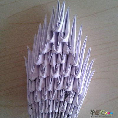 折纸大全：折纸三角插天鹅