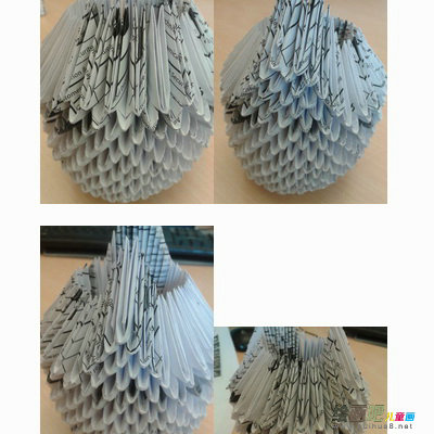 折纸大全：折纸三角插天鹅