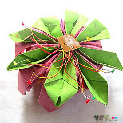 折纸大全：LED莲花折纸