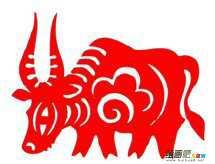 剪纸图案大全：牛图案