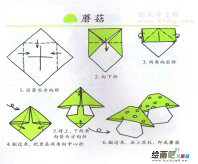 折纸大全：蘑菇折纸步骤