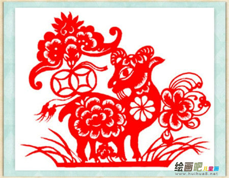 剪纸图案大全：羊年剪纸
