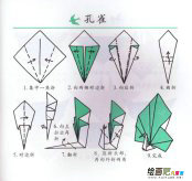 折纸大全：手工折纸的孔雀
