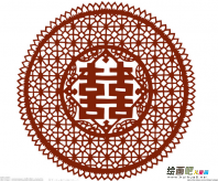剪纸图案大全：传统喜字窗花剪纸