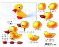 橡皮泥手工制作：小黄鸭
