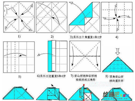 折纸大全：立体折纸星星