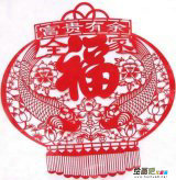 剪纸图案大全：富贵有余灯笼