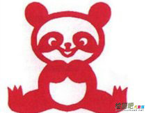 剪纸图案大全：可爱的大熊猫