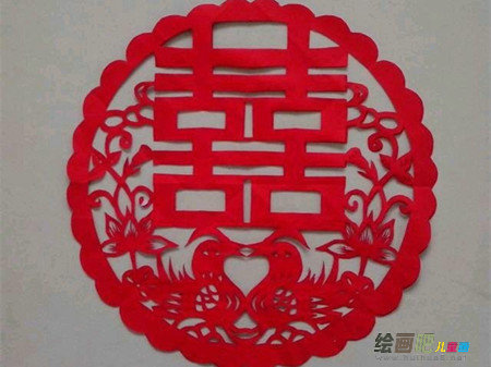 剪纸图案大全：好看的喜字