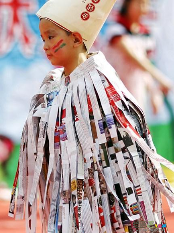 幼儿环保时装秀图片：庆六一幼儿环保时装秀