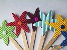 书签制作方法：花朵书签制作