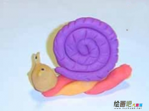 橡皮泥手工制作：可爱的小蜗牛