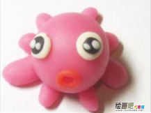橡皮泥手工制作：可爱的小章鱼