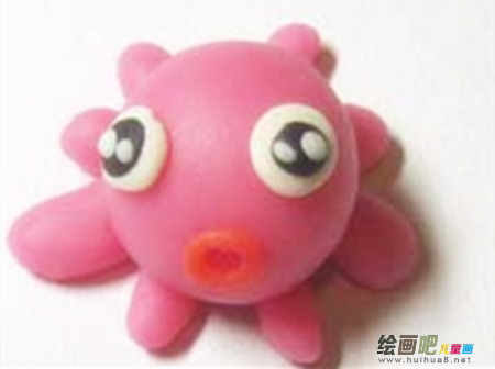 橡皮泥手工制作：可爱的小章鱼