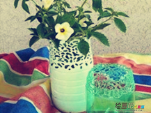 废物利用手工制作：精美花瓶