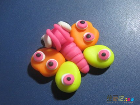 橡皮泥手工制作：呆萌的蝴蝶