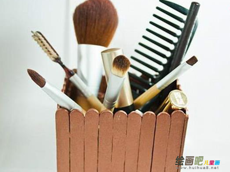废物利用手工制作：化妆品收纳盒子