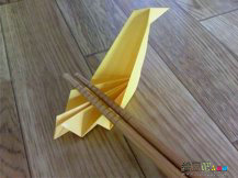 折纸大全：天鹅形状筷子架