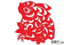 剪纸图案大全：兔子剪纸图案大全