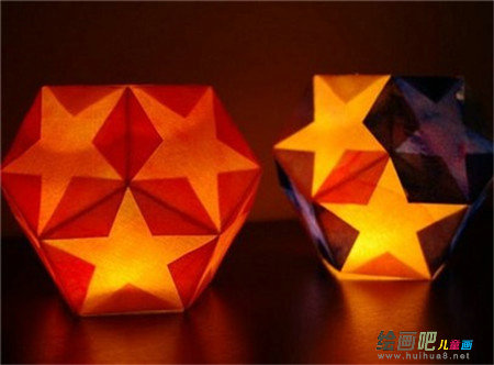 灯笼制作方法：五角星灯笼
