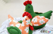 布艺手工制作：小公鸡布艺