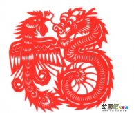 剪纸图案大全：龙凤福字剪纸图案与福字剪纸