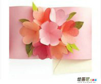 卡纸手工制作大全：花瓣贺卡的制作