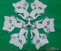 剪纸图案大全：猫咪的剪纸图案