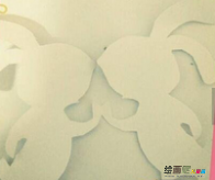 剪纸图案大全：可爱的小兔子剪纸
