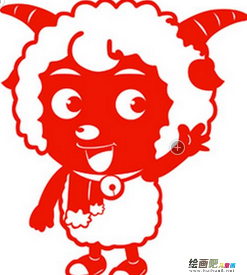 剪纸图案大全：喜羊羊羊年剪纸图案