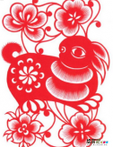 剪纸图案大全：羊的手工剪纸图案