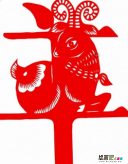 剪纸图案大全：羊年剪纸羊组合剪纸羊