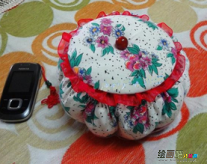 布艺手工制作：Y精美南瓜泡芙置物篮的做法图解