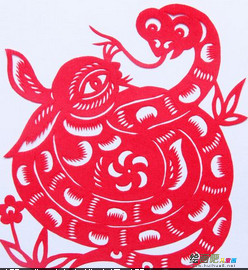 剪纸图案大全：最新的剪纸蛇图片