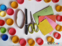 卡纸手工制作大全：手工制作瓶盖画