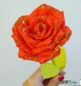 折纸大全：皱纹纸折纸花方法步骤