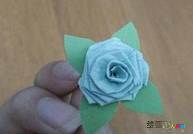 折纸大全：纸条玫瑰花的折法