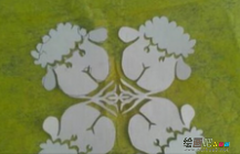 剪纸图案大全：羊的剪纸方法步骤