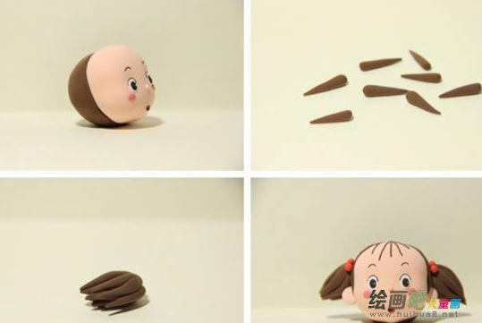 橡皮泥手工制作：橡皮泥手工制作小女孩公仔