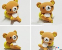 橡皮泥手工制作：橡皮泥diy可爱小棕熊图解教程