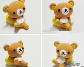 橡皮泥手工制作：橡皮泥diy可爱小棕熊图解教程