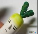 橡皮泥手工制作：白萝卜小人图解教程