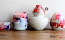 卡纸手工制作大全：大理石花纹艺术品图文教程